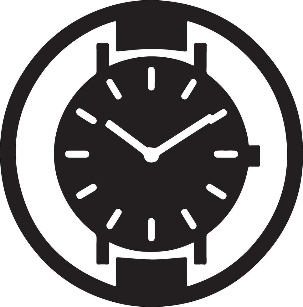Elegant Hand-Watch Silhouette Design Ideas vector
