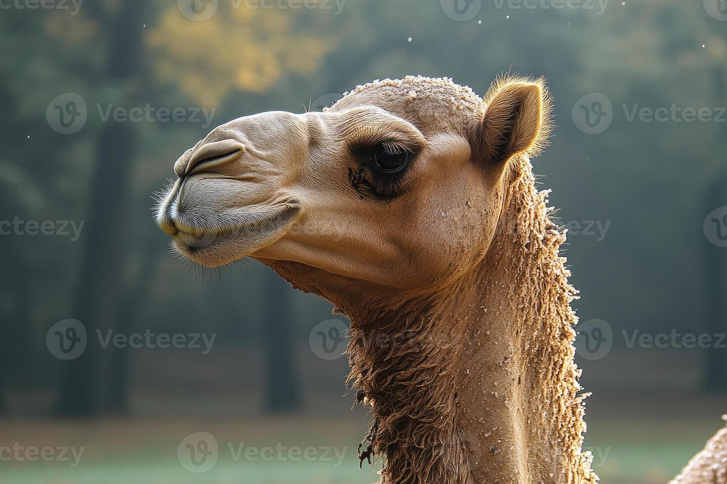 Dromedary Camel Portrait Autumn Background photo