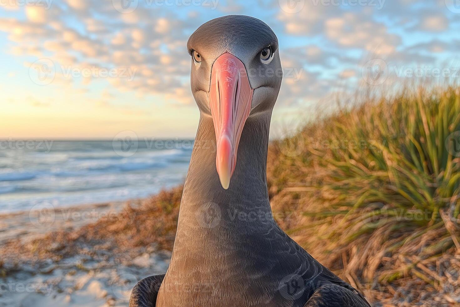 Northern Giant Petrel Close Up Beach Sunset photo