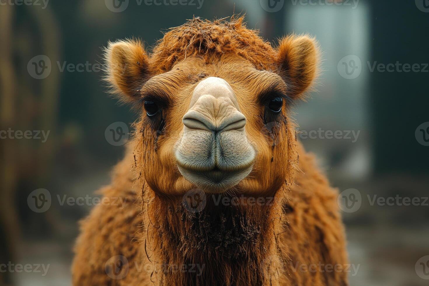 Young Camel Portrait Shows Curious Expression photo