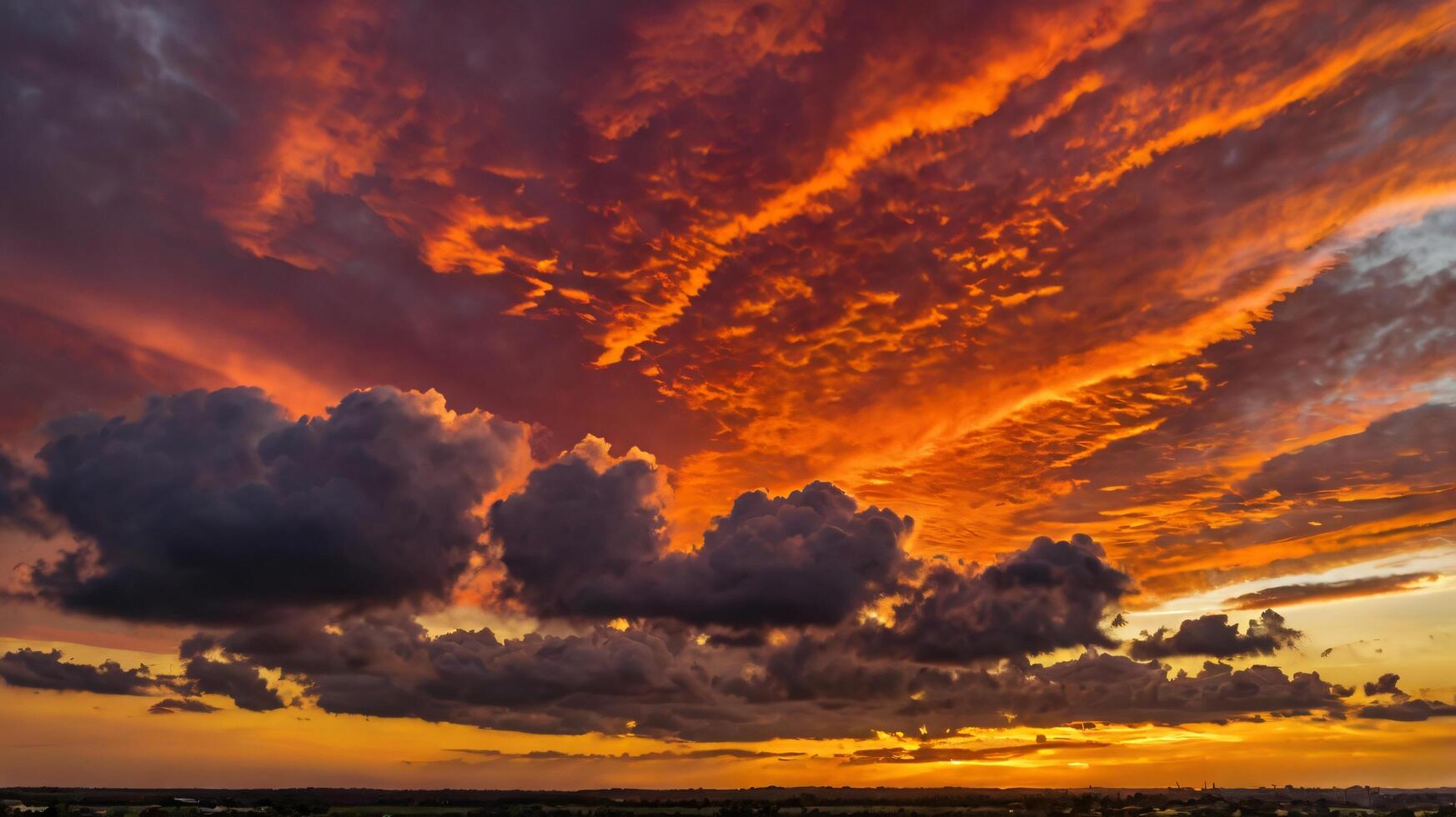 The sky was a beautiful golden color with some clouds at dusk. photo