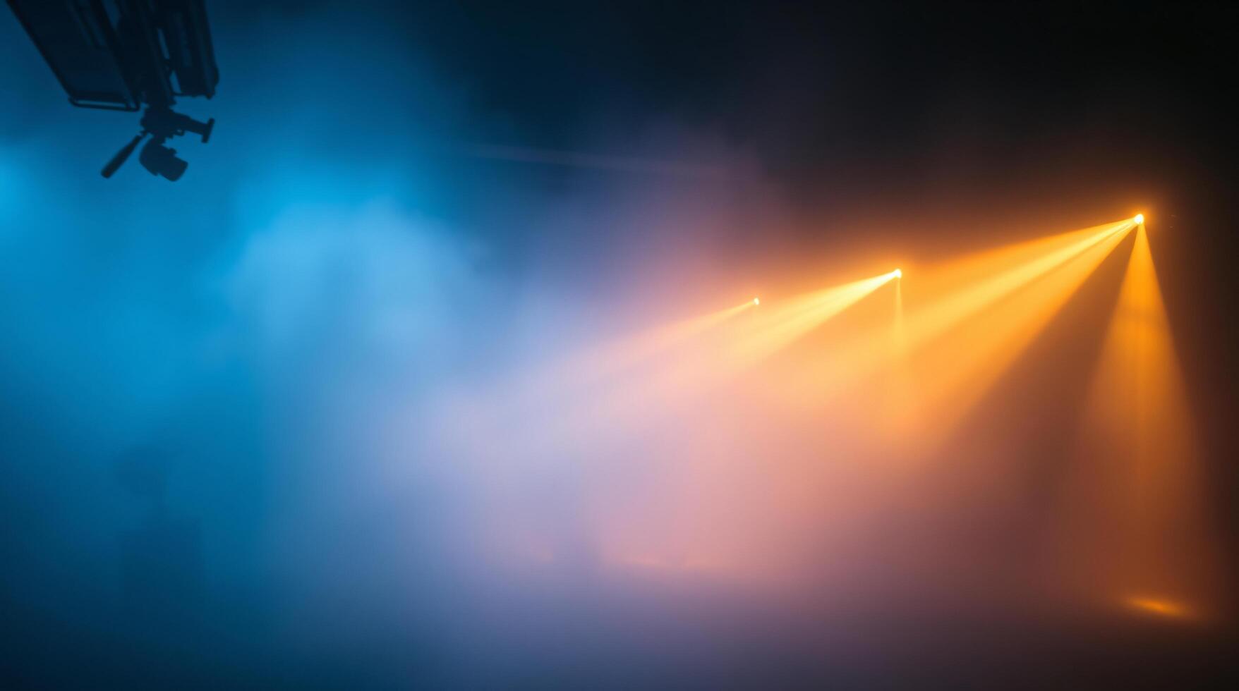 A stage with lights and fog photo