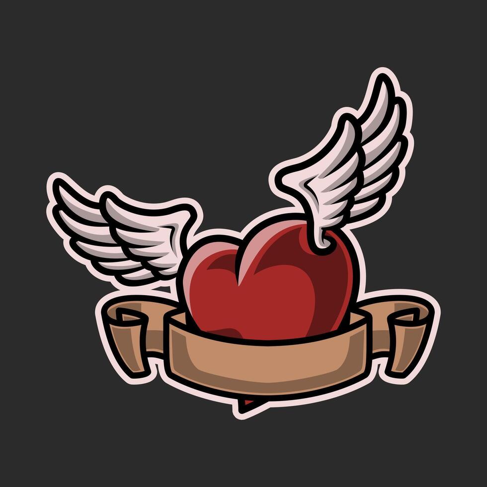 Side Angel of Love Mascot Illustration is perfect for your brand business vector