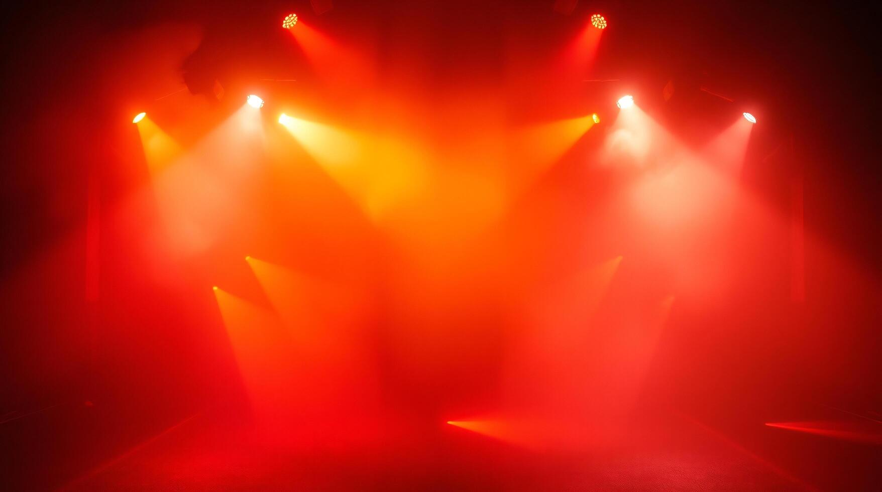 Stage with red and yellow lights photo