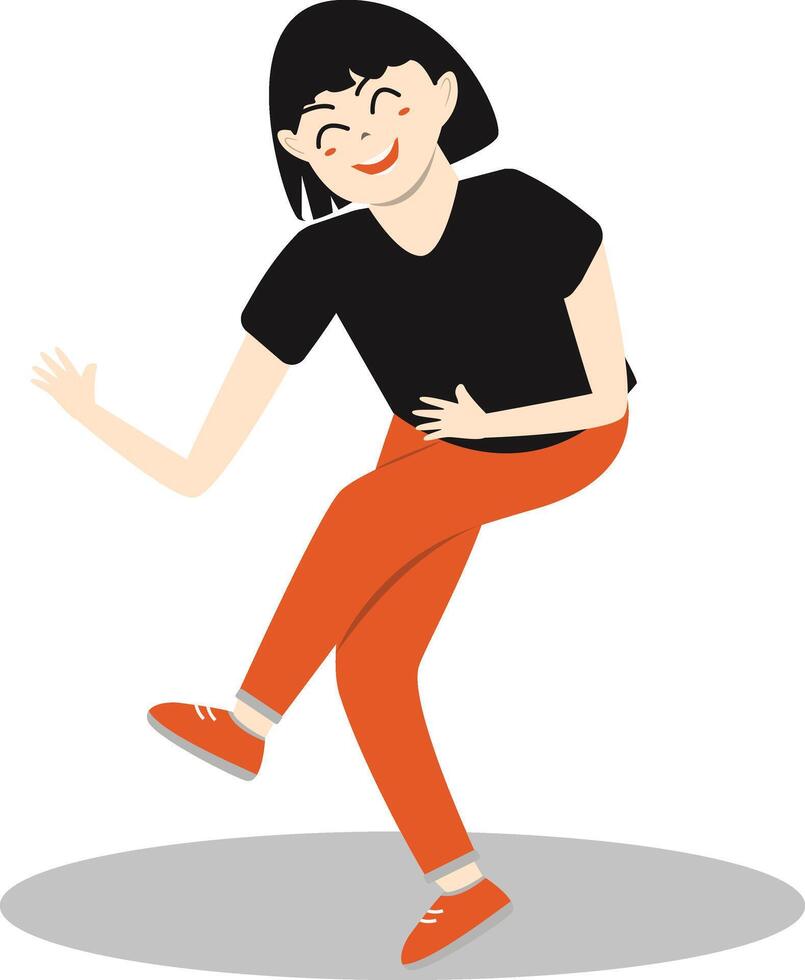 Dancing Illustration in Flat Design vector