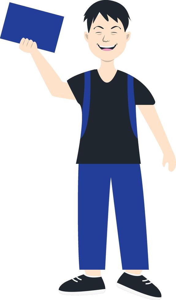 Male Student with Casual Clothes vector