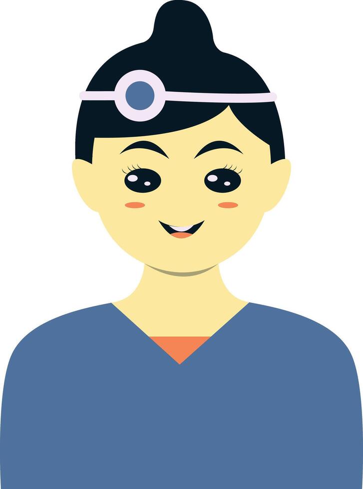 Girl Nurse with Blue Uniform vector
