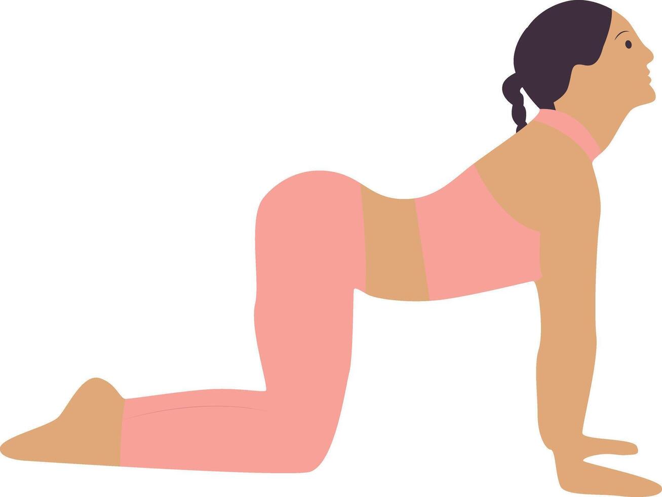 Yoga Position Illustration in Flat Design vector