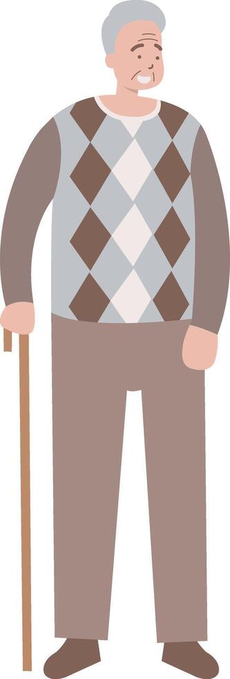 Elderly in Flat Design vector