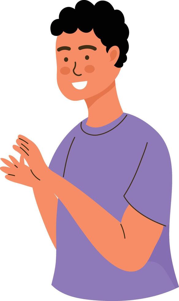 Excited Man Character vector