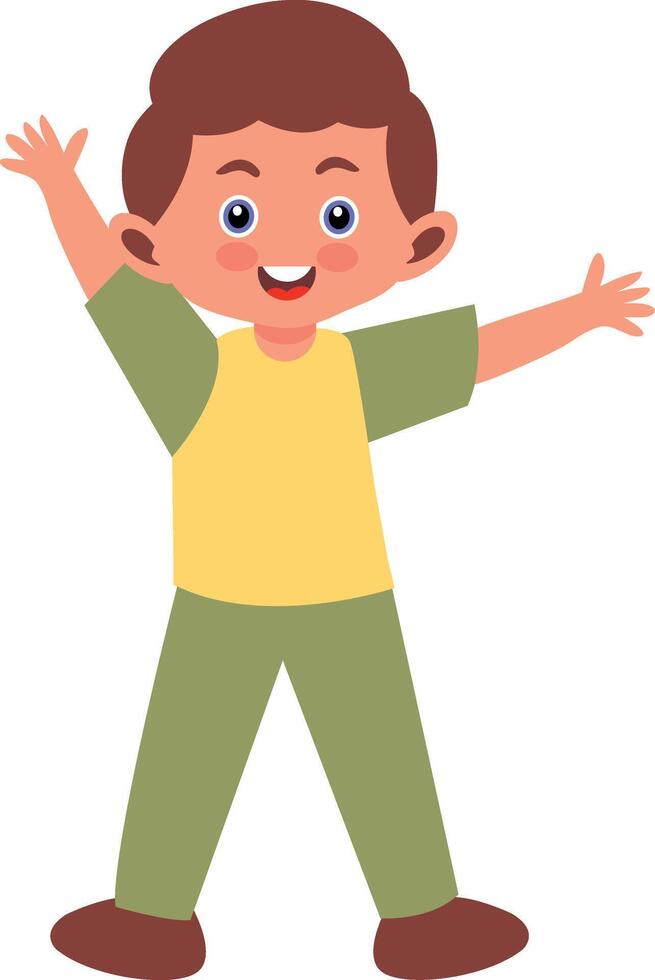 Children Character with Flat Design vector