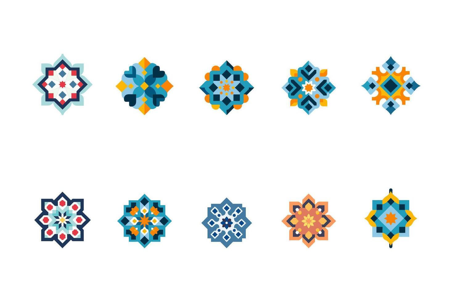 Arabian outline pattern vector