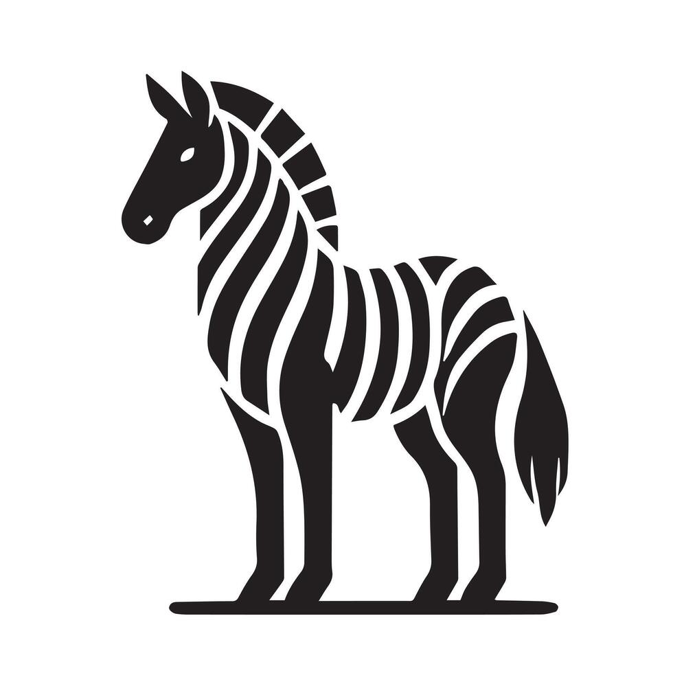Stylish Zebra Head Logo vector
