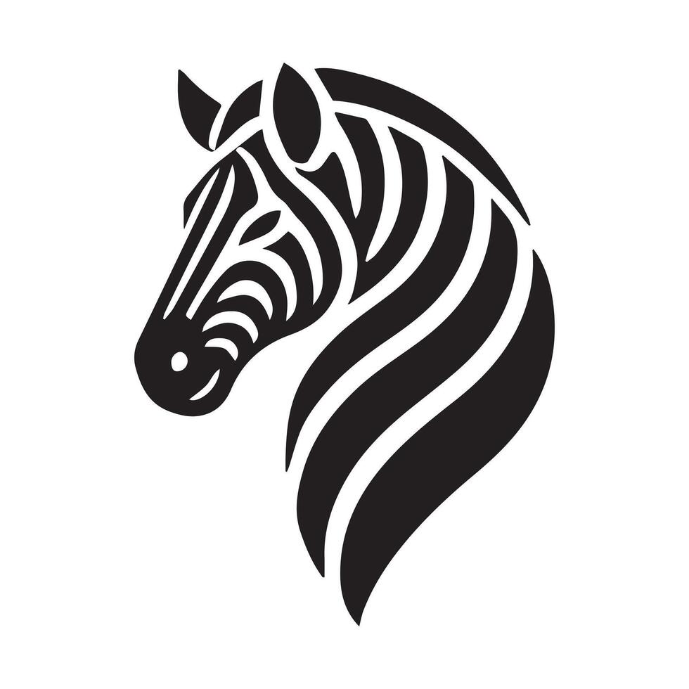 Silhouette of a Zebra, Perfect for Wildlife Prints vector