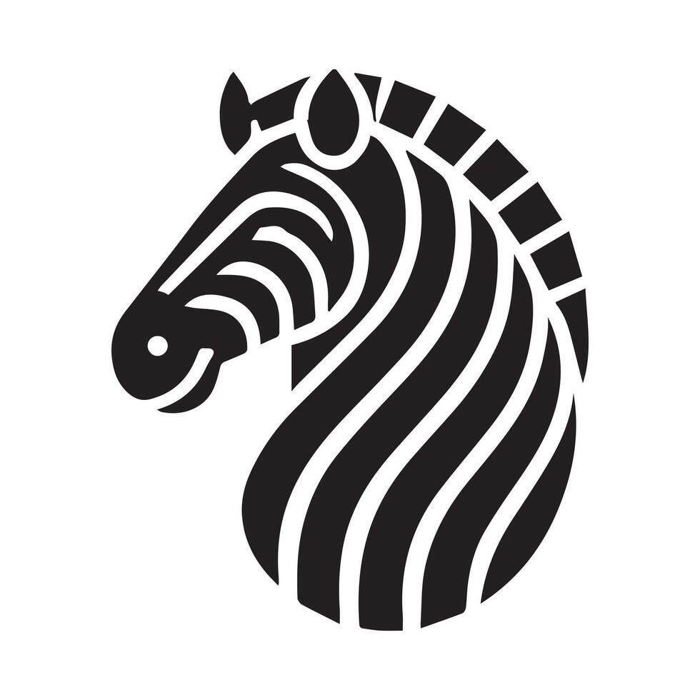 Bold black and white zebra graphic design vector