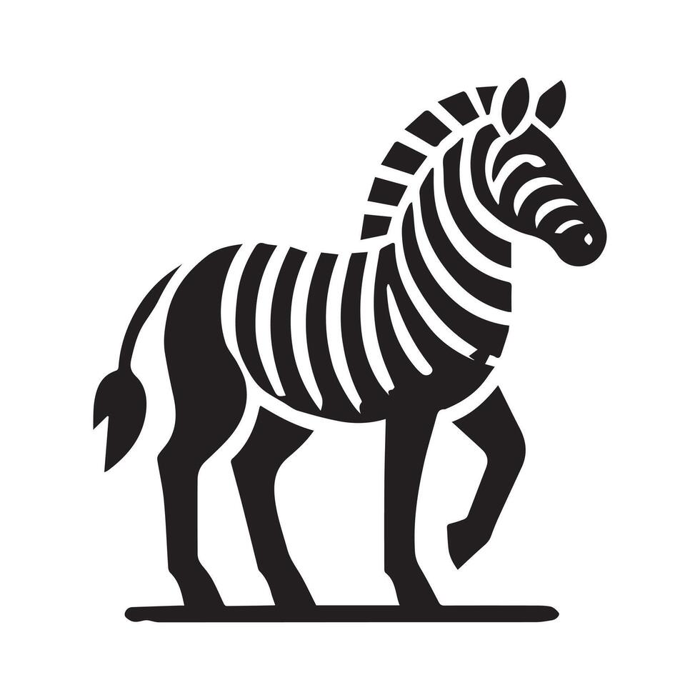 Stylized Zebra Silhouette Vctor Graphic vector