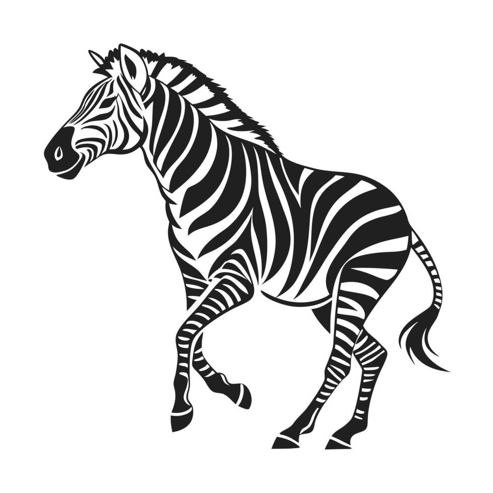 Elegant Zebra Silhouette, Perfect for Design Projectsb vector