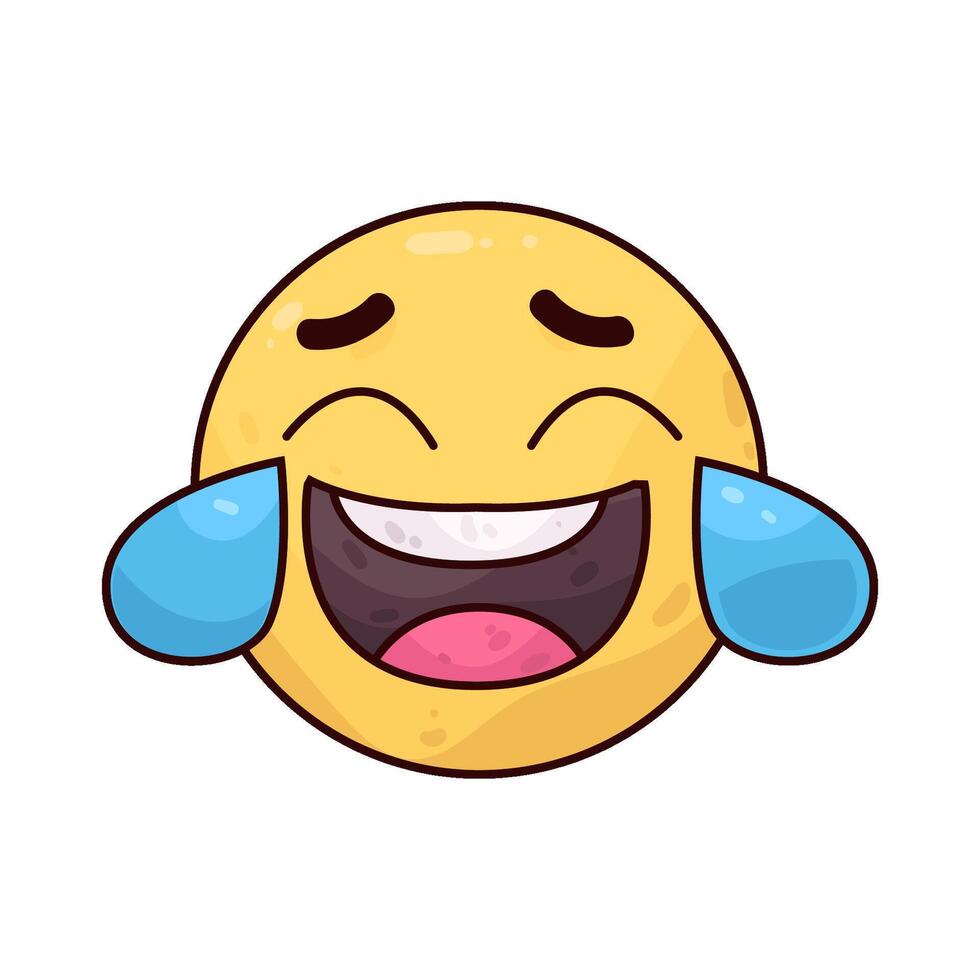 Illustration of Laughter Emoji vector
