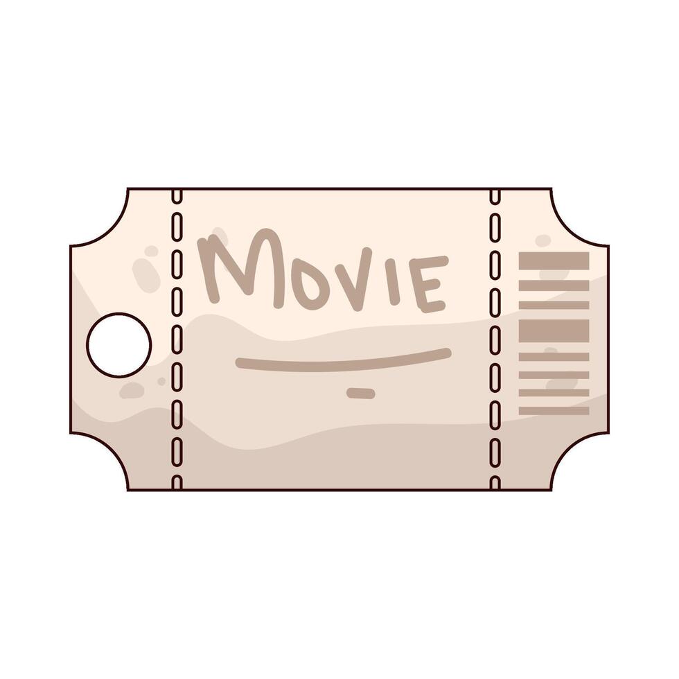 Illustration of movie ticket vector