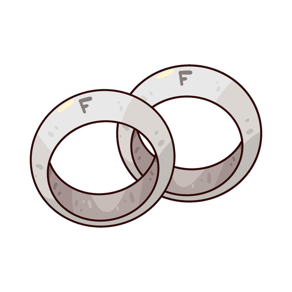 Illustration of matching rings vector
