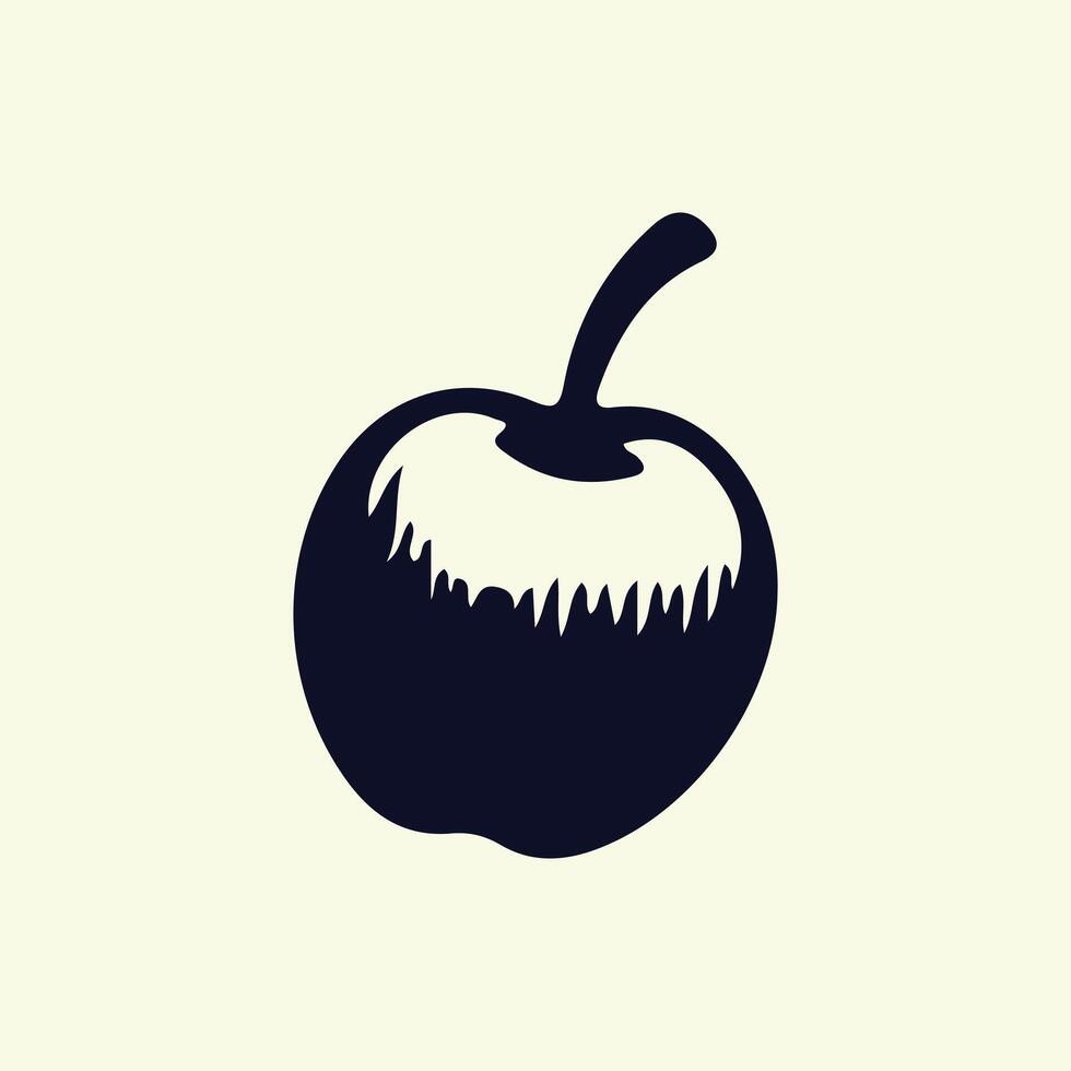 Creative silhouette apple Design vector