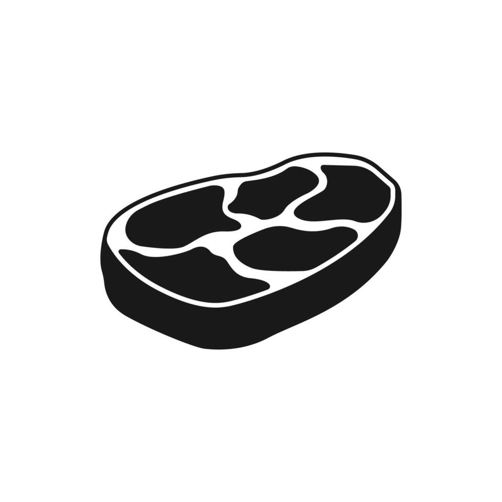 Steak meat icon isolated on white background. vector