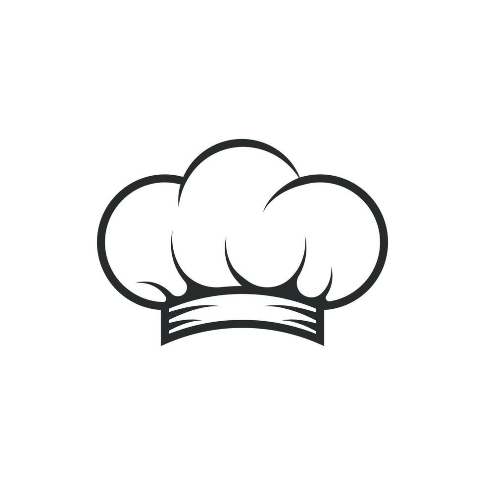 chef hat logo and icon design template vector