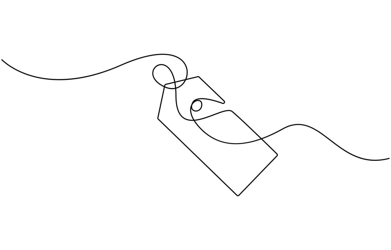 Red blank prize tag continuous one vector