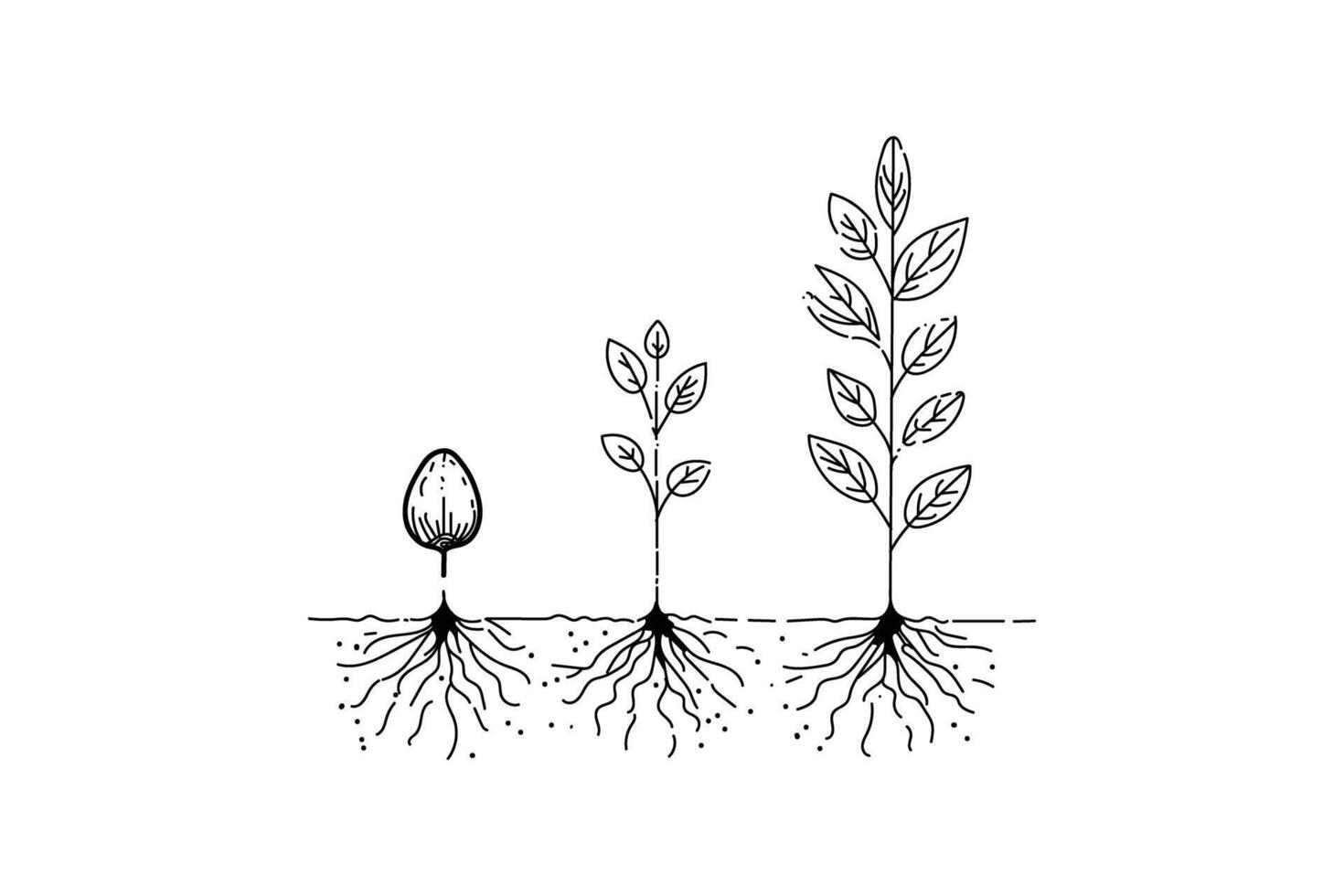 Elegant One-Line Drawing of Hands Protecting a Seedling Design vector