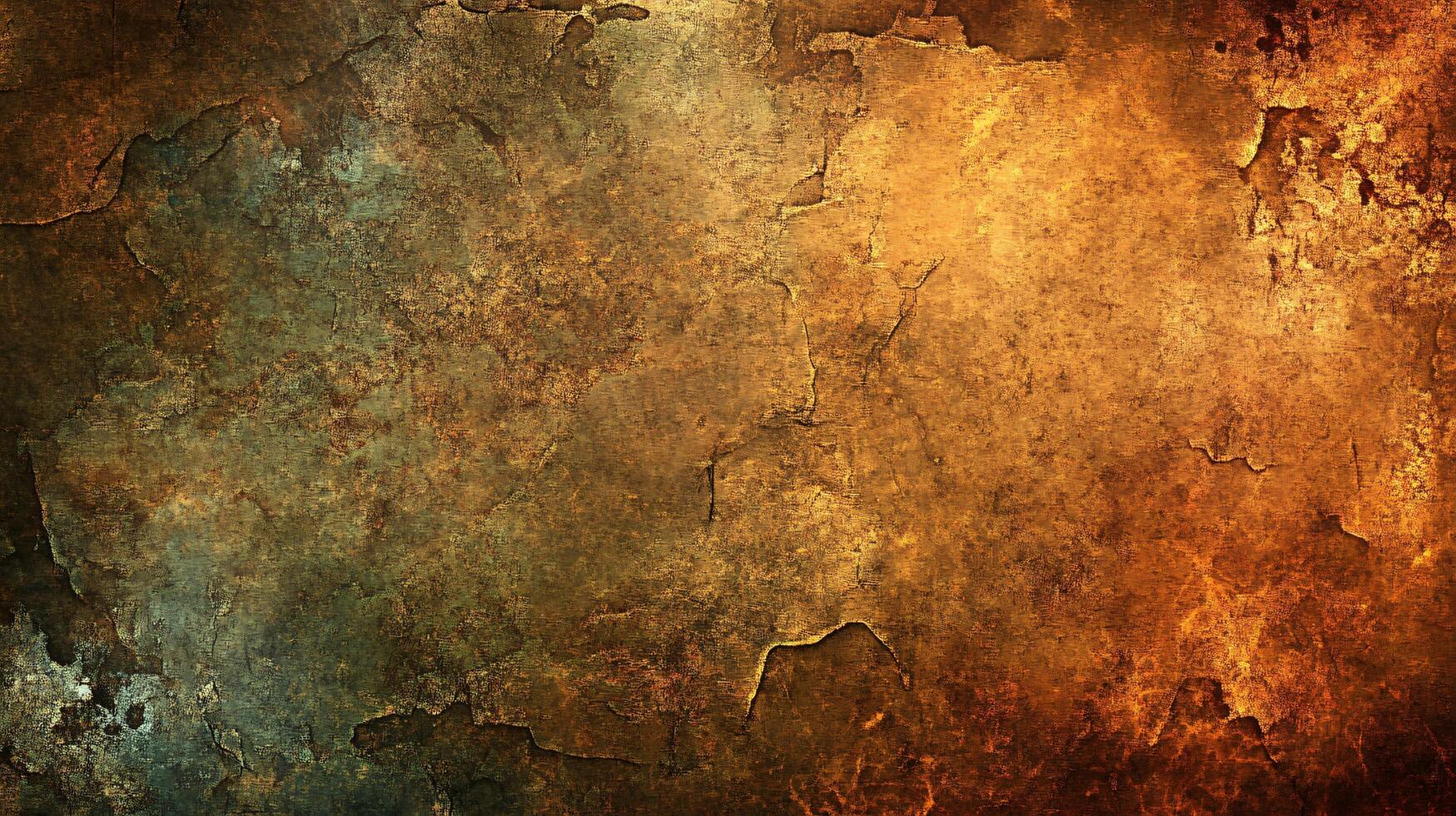 Abstract rusty brown and teal textured background art photo