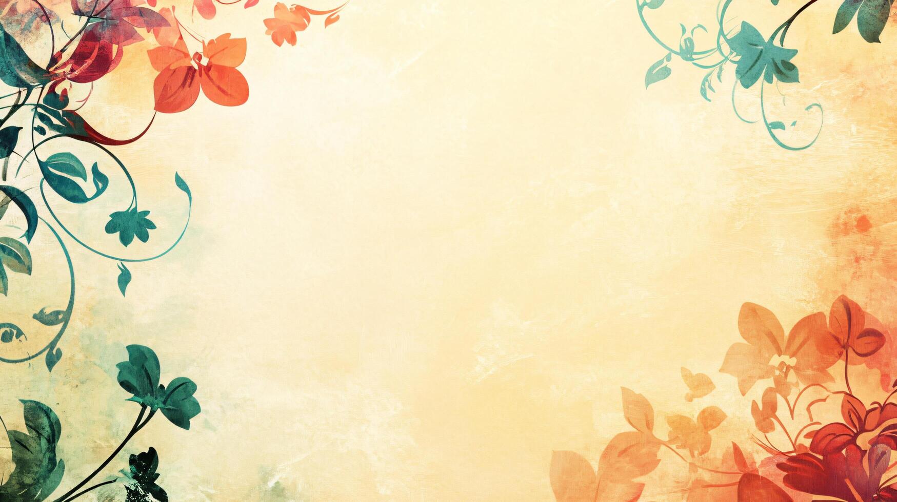 Colorful floral abstract design with bright background photo