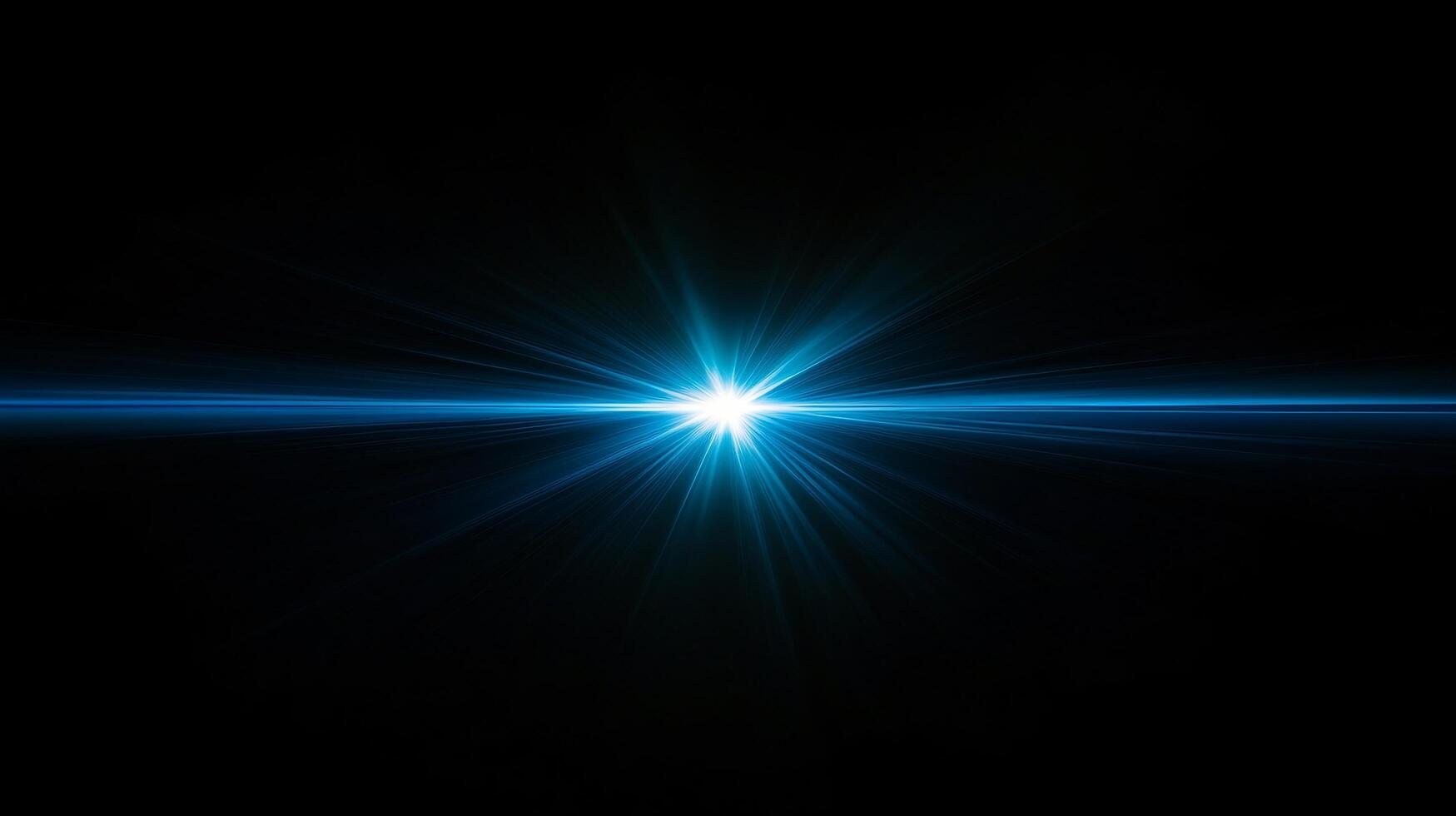 Bright burst of blue light expanding in the dark photo