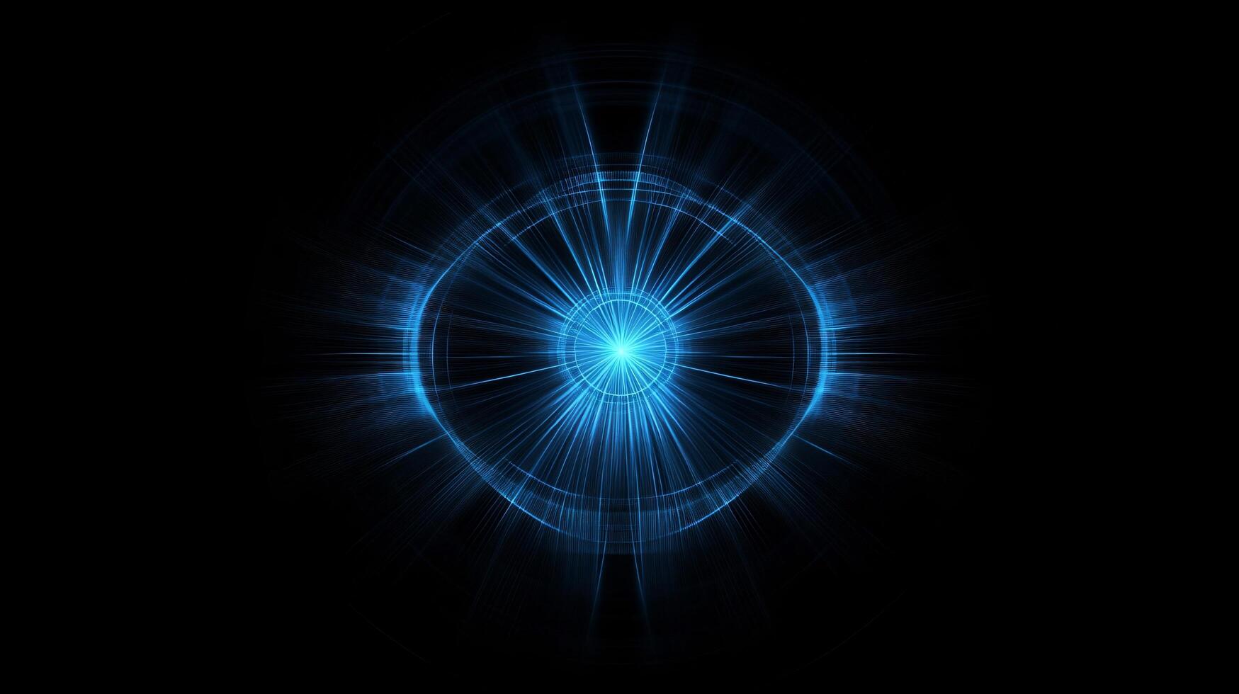 Elegant blue concentric circle in luminous design photo