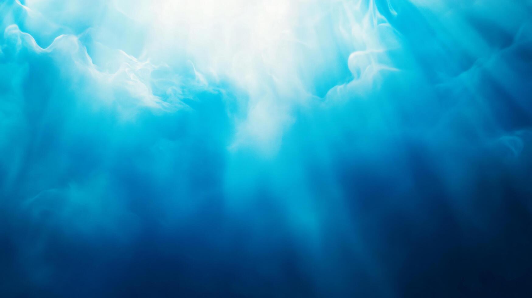 Underwater scene with light beams and blue gradients photo