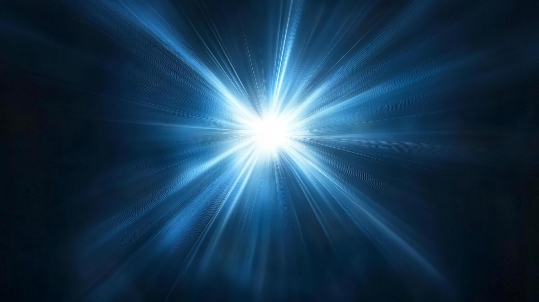 Radiant burst of blue light emanating in all directions photo