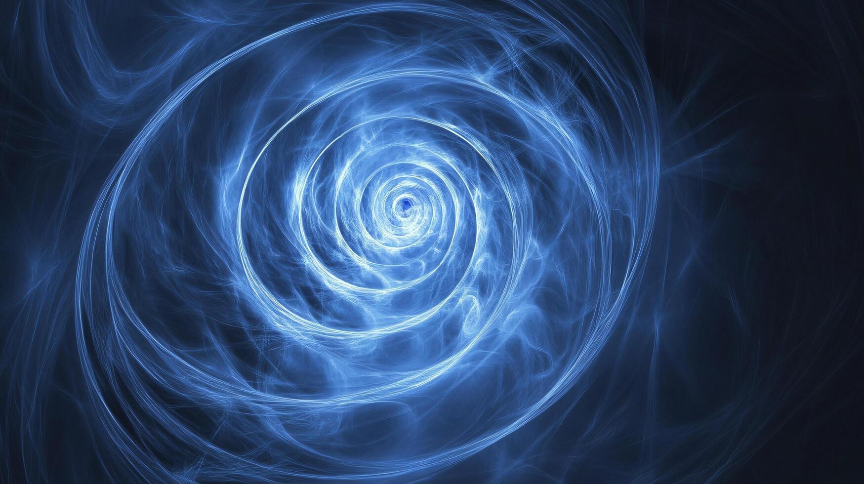 Abstract swirling blue vortex with ethereal light photo
