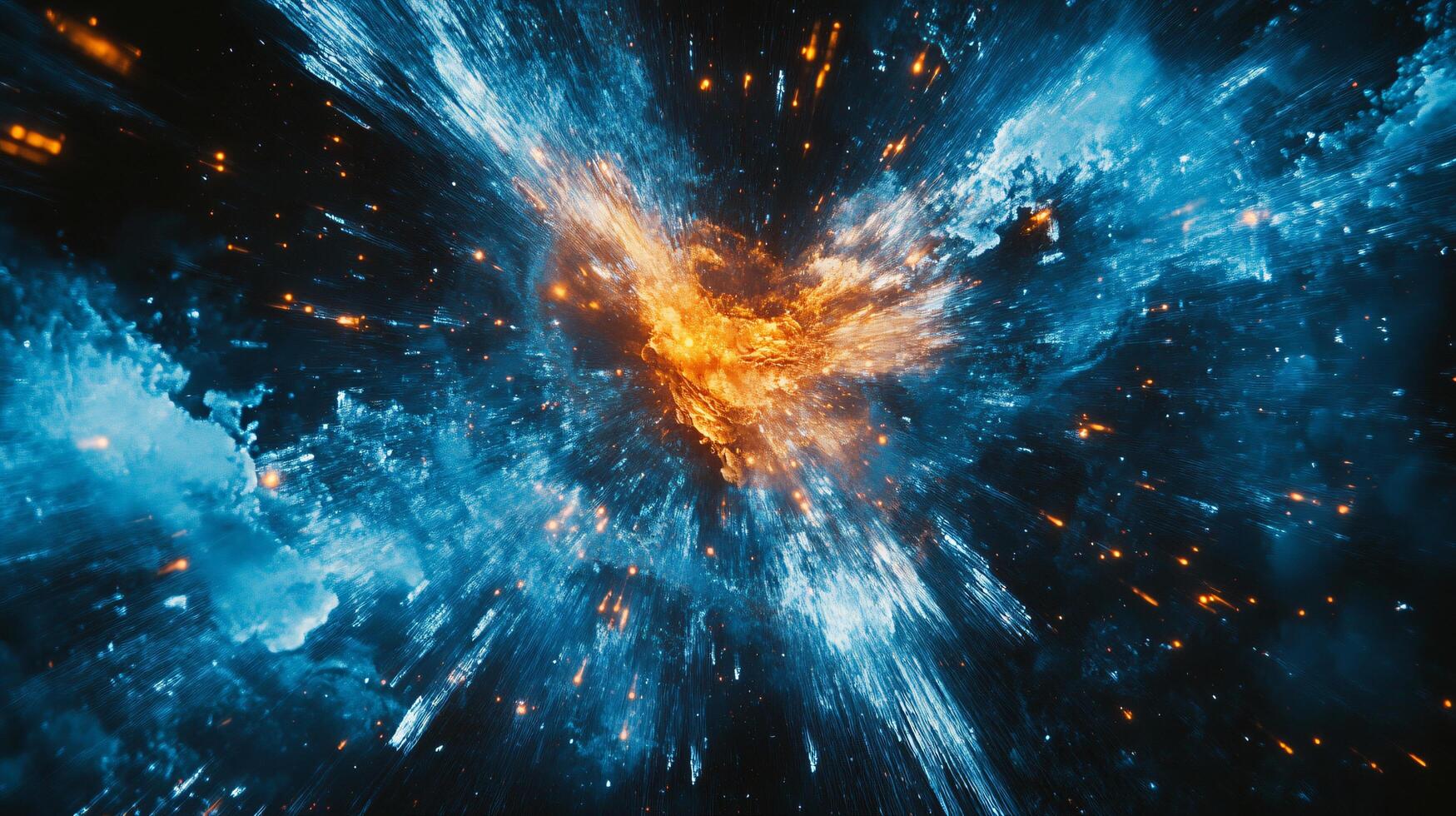 Explosive collision of colors and dynamic energy photo