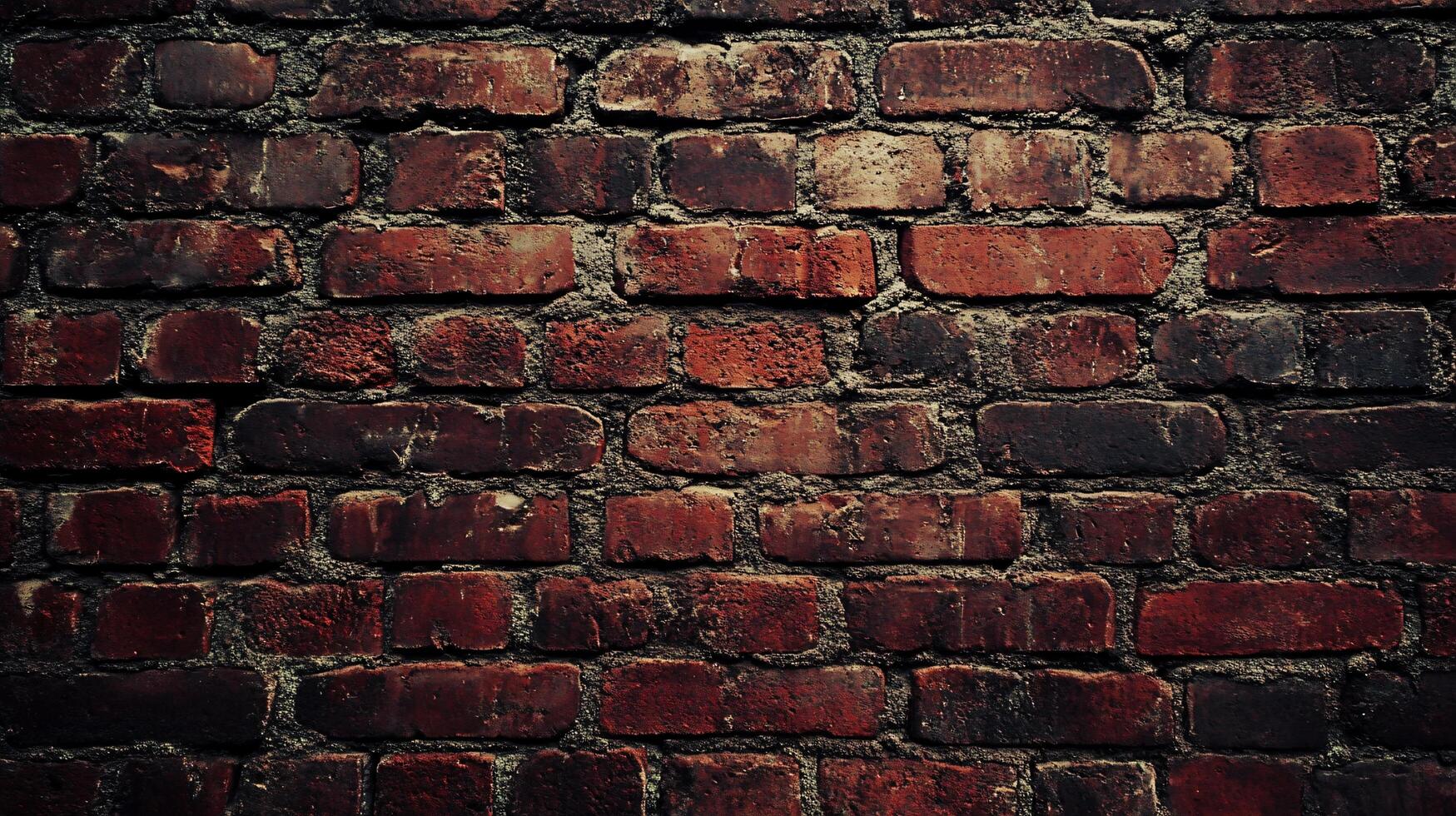 Texture of old weathered brick wall in natural lighting photo