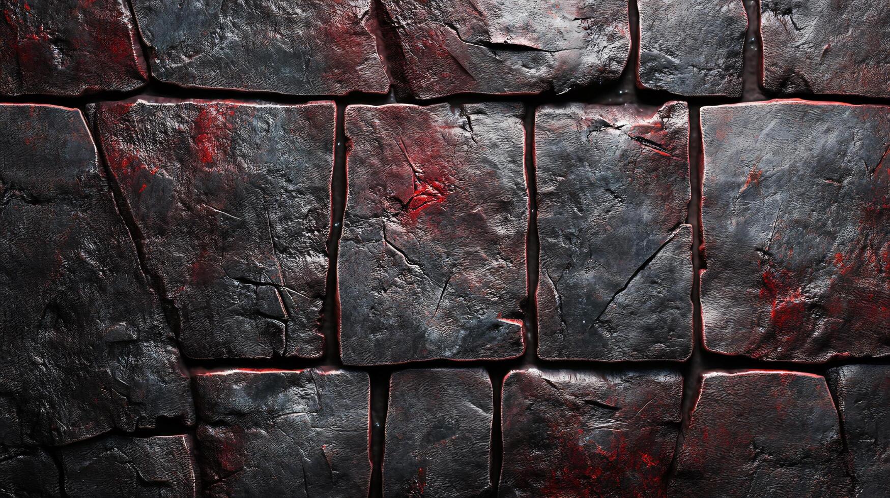Rugged stone-like texture with dark, bold accents. photo