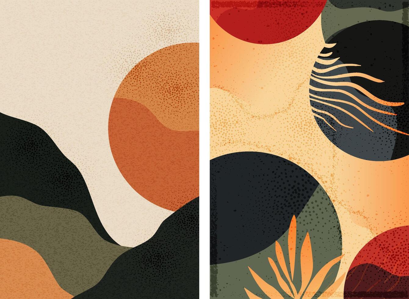 Background boho style in earth tones vector