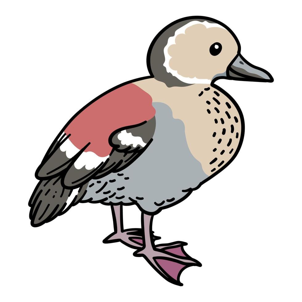 duck bird hand drawing illustration for logo mascot icon template design etc vector