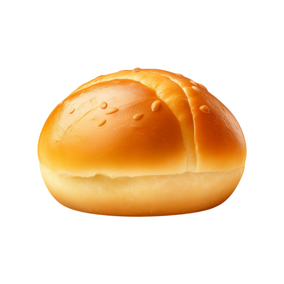 Soft Round Dinner Roll Bread with Golden Brown Crust png