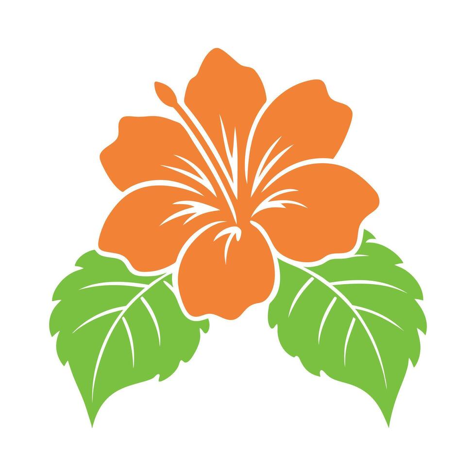 Vibrant Hibiscus Flower Colorful Icon. vector