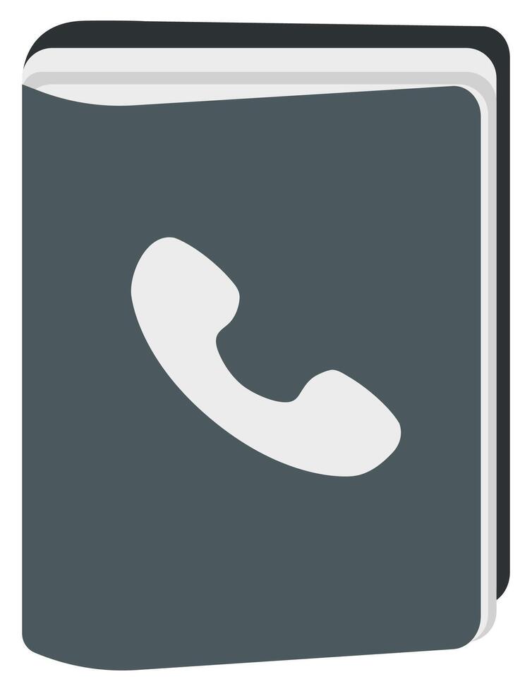 Phone book icon isolated on white background. vector