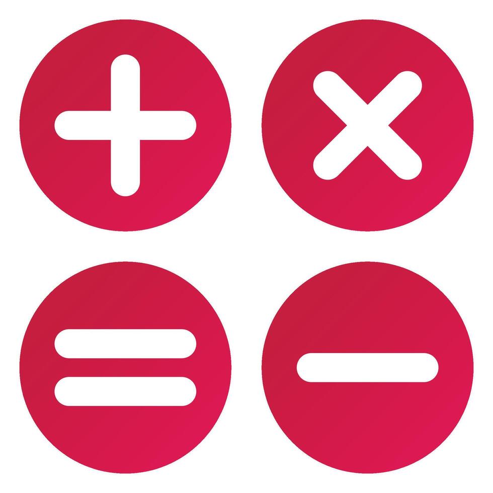 Mathematics mark icon isolated on white background. vector