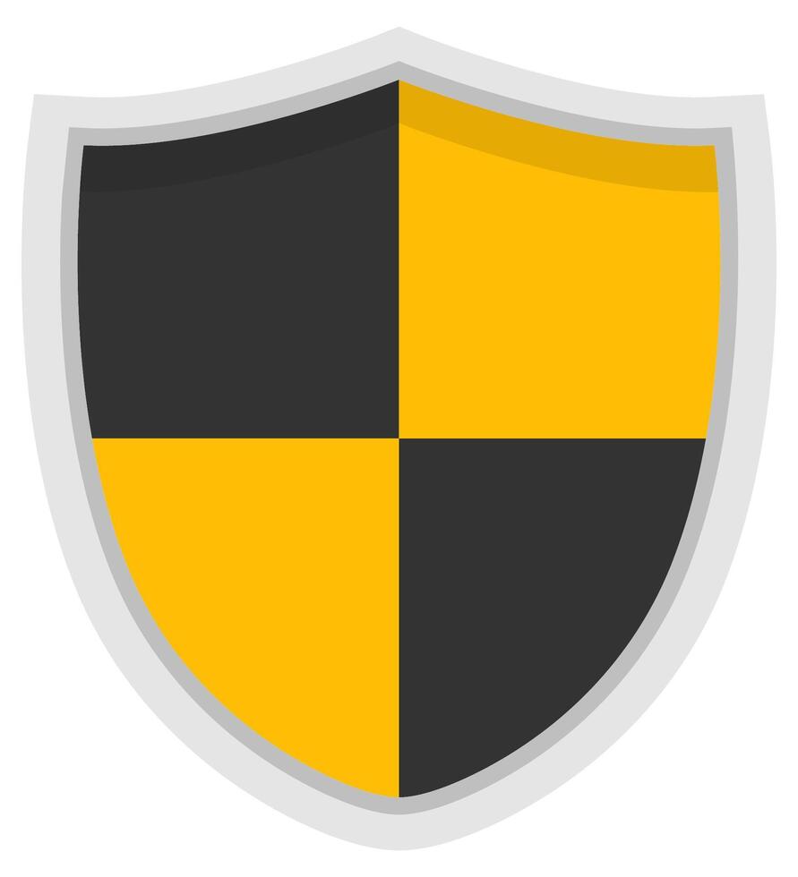 Flat shield icon isolated on white background. vector