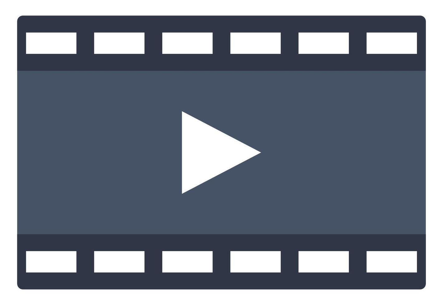 Play flat icon isolated on white background. vector