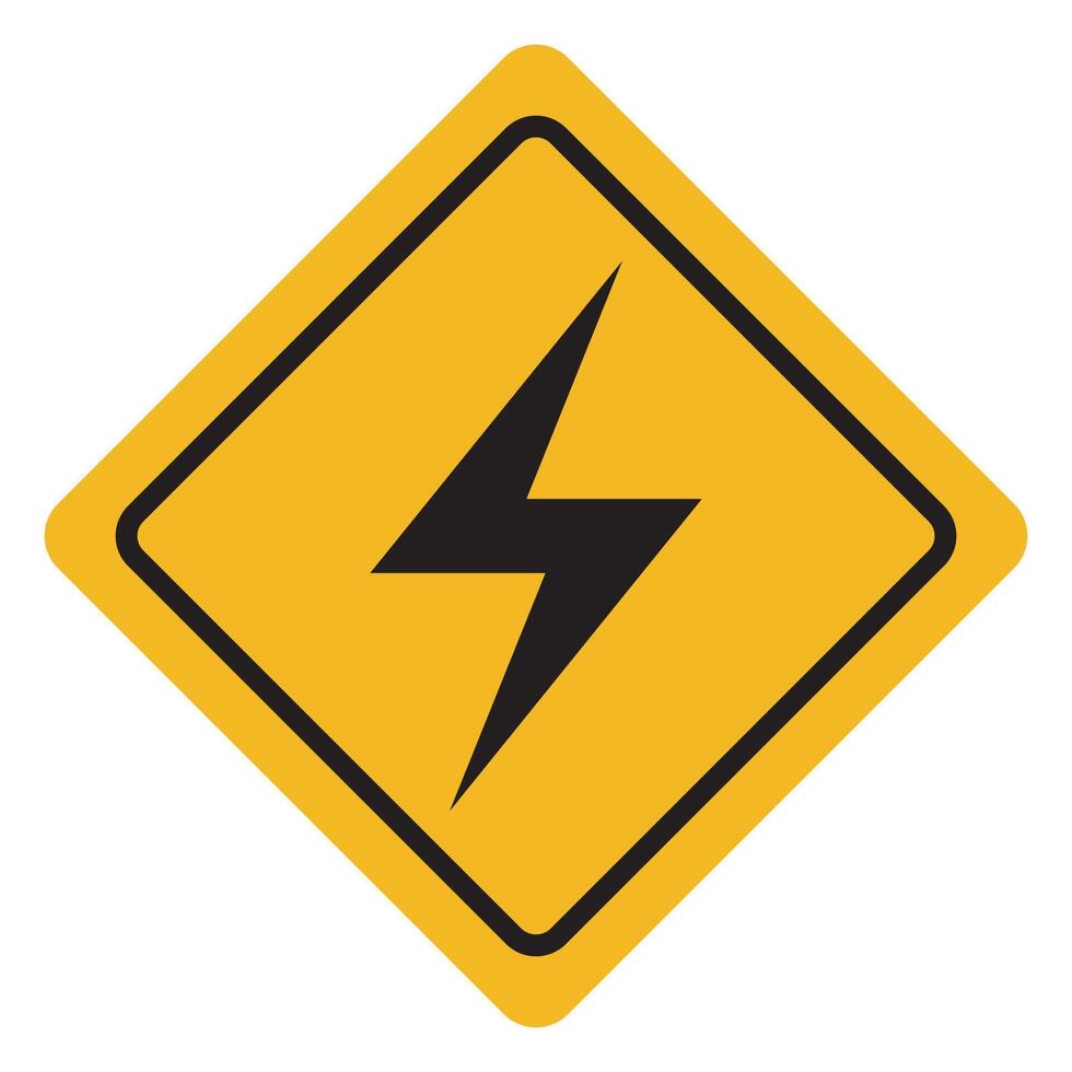 High voltage flat icon isolated on white background. vector