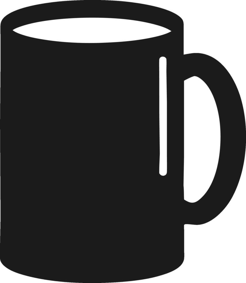 Coffee mug icon minimalist design. vector