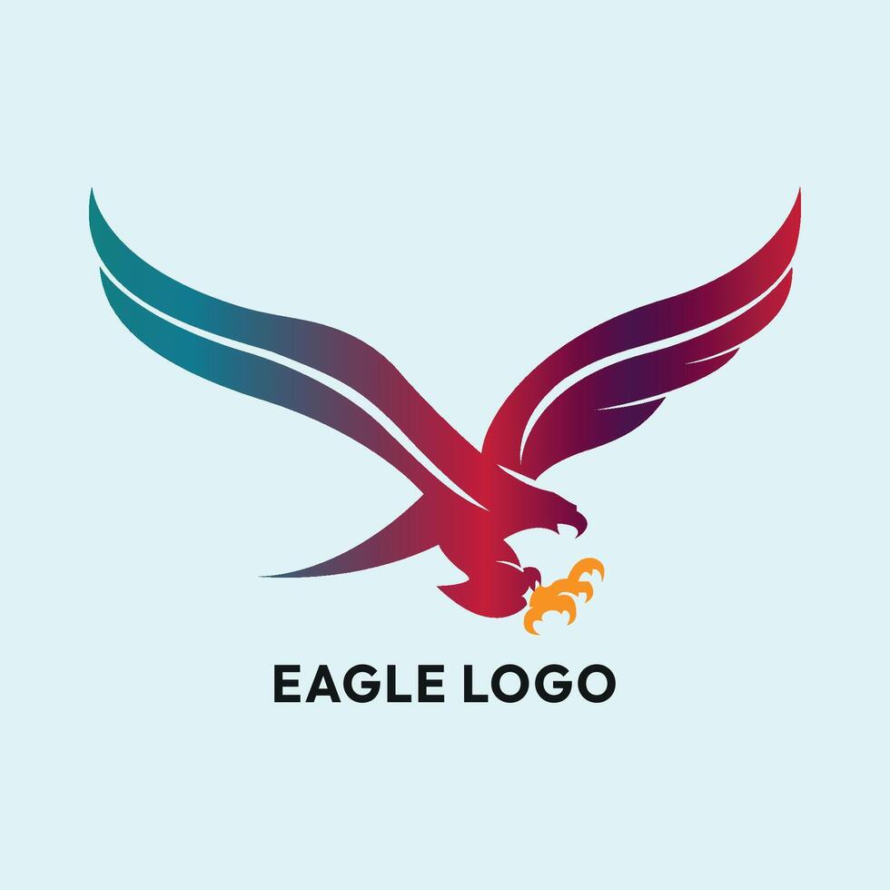 EAGLE LOGO COLORFUL vector